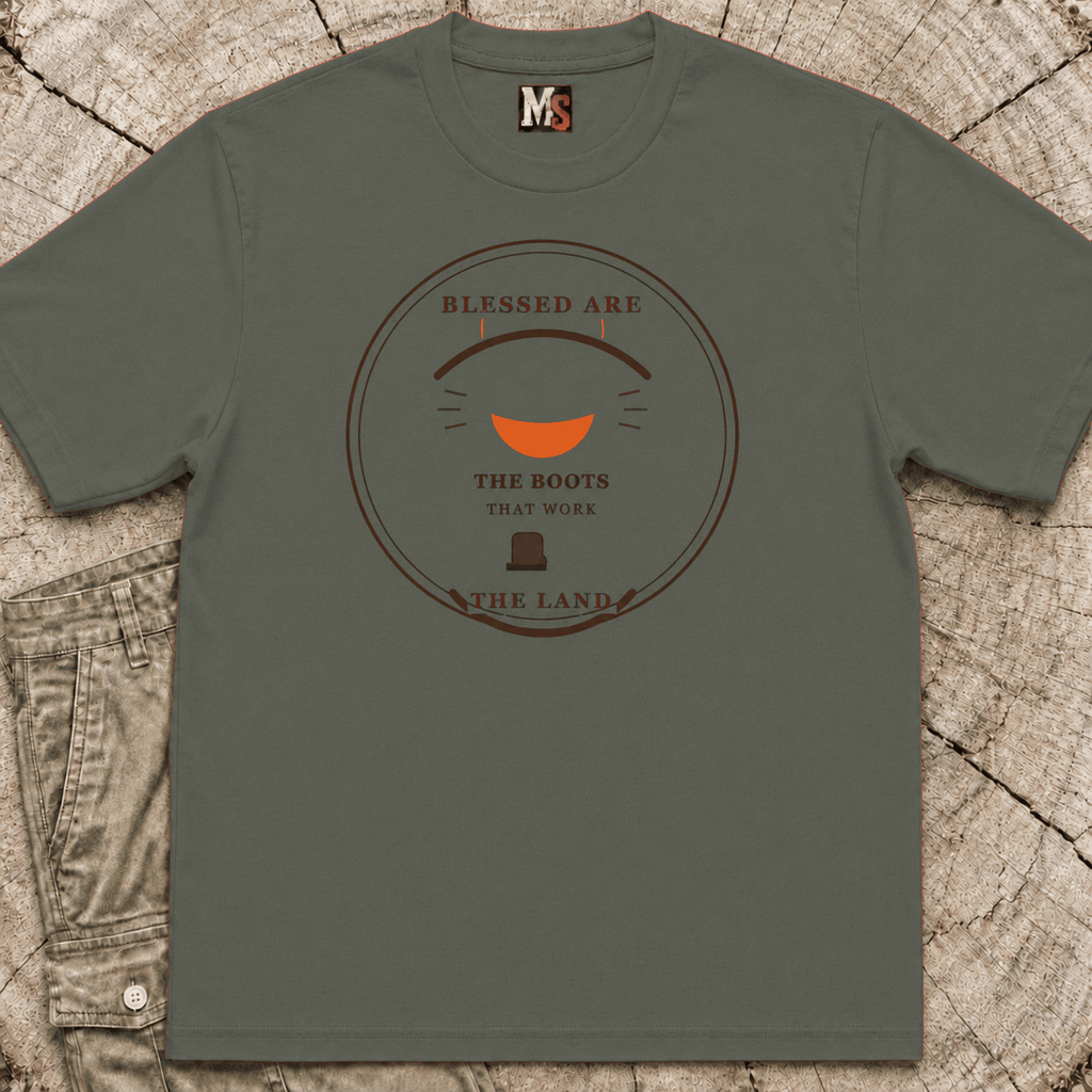 Blessed are the boots that work the ground T-shirt