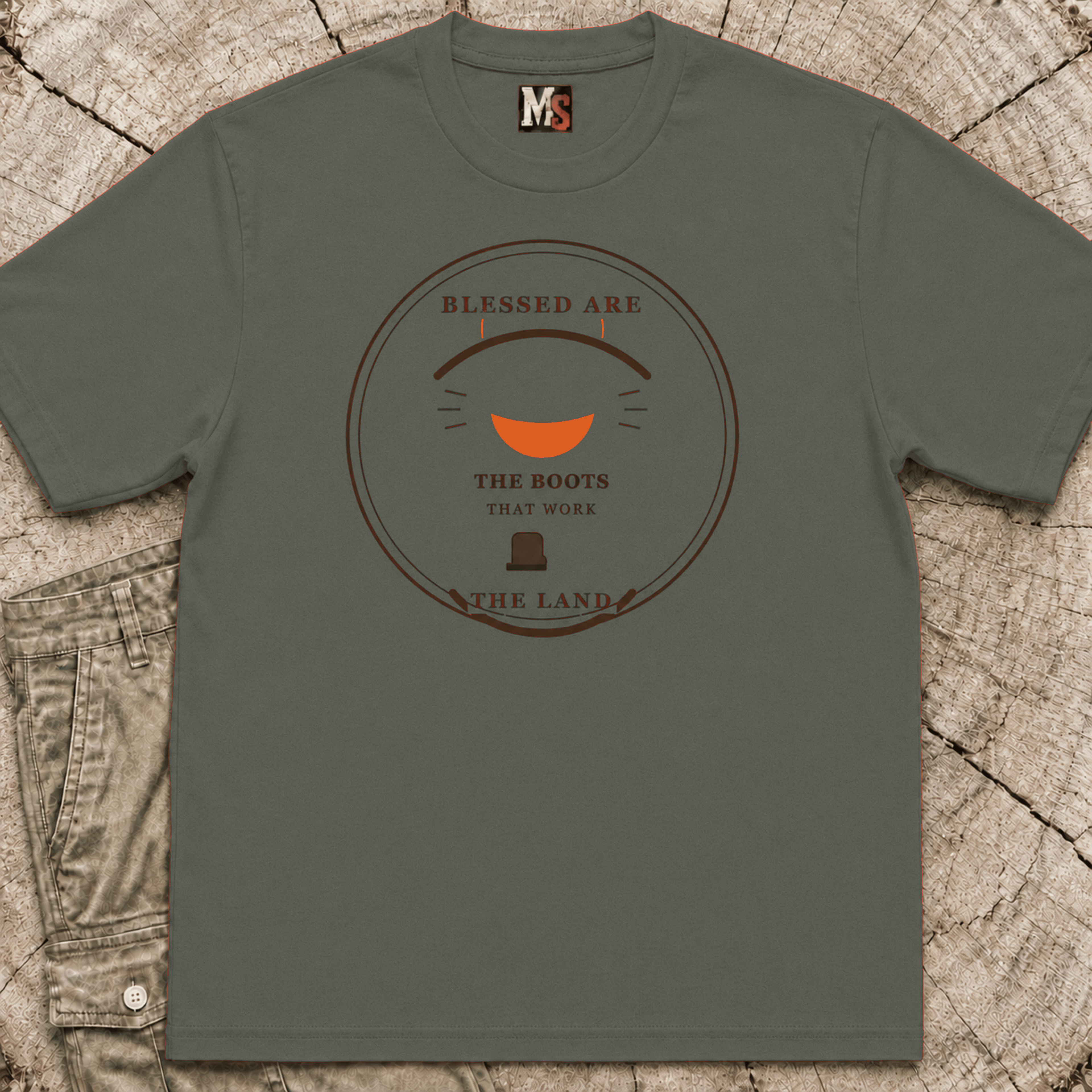 Blessed are the boots that work the ground T-shirt