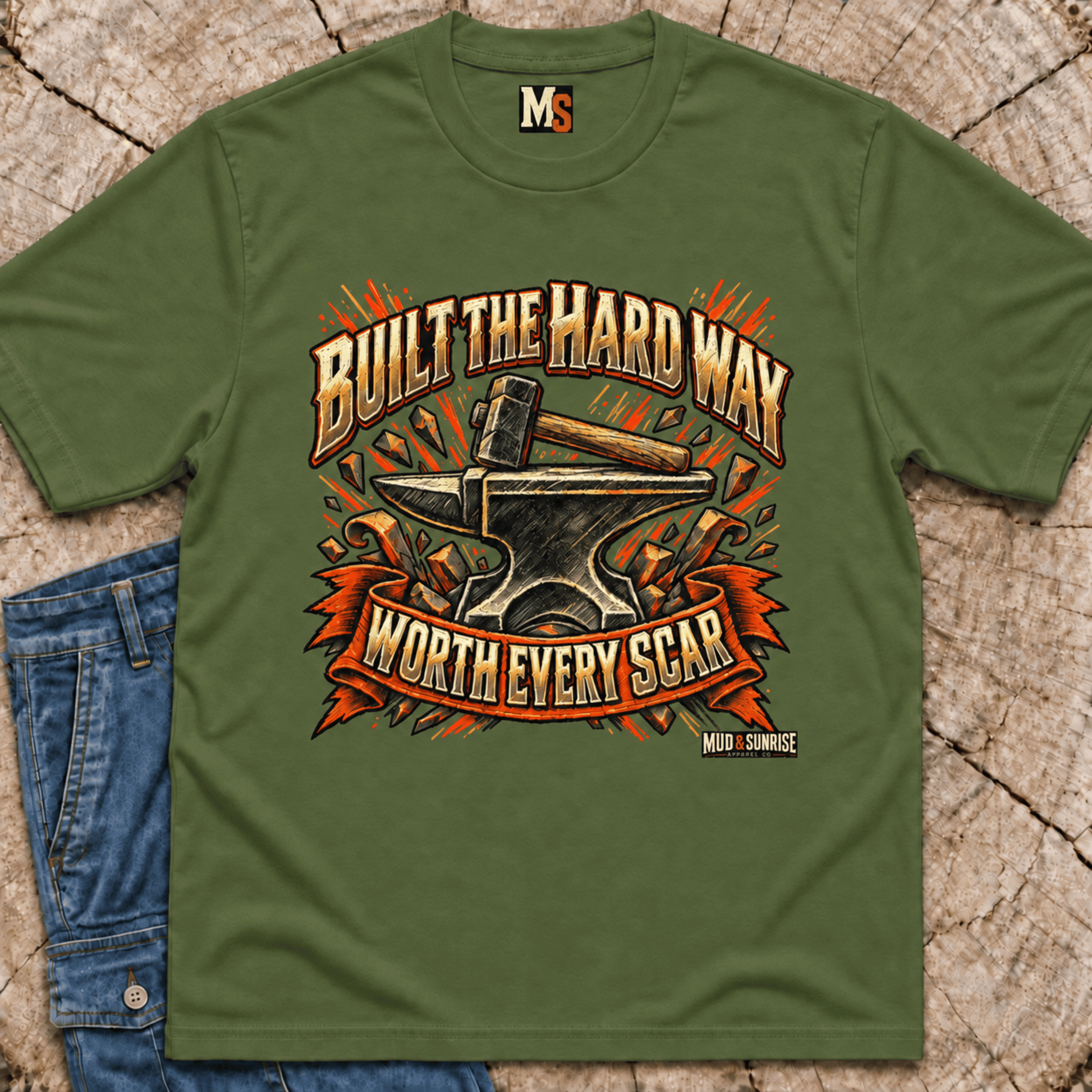 Built the Hard Way - Worth Every Scar T-shirt