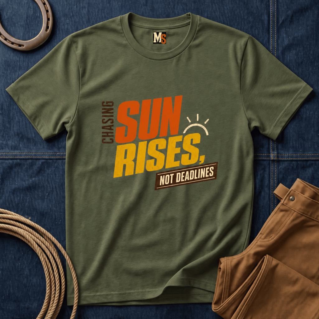 Chasing Sunrises - not Deadlines T-shirt