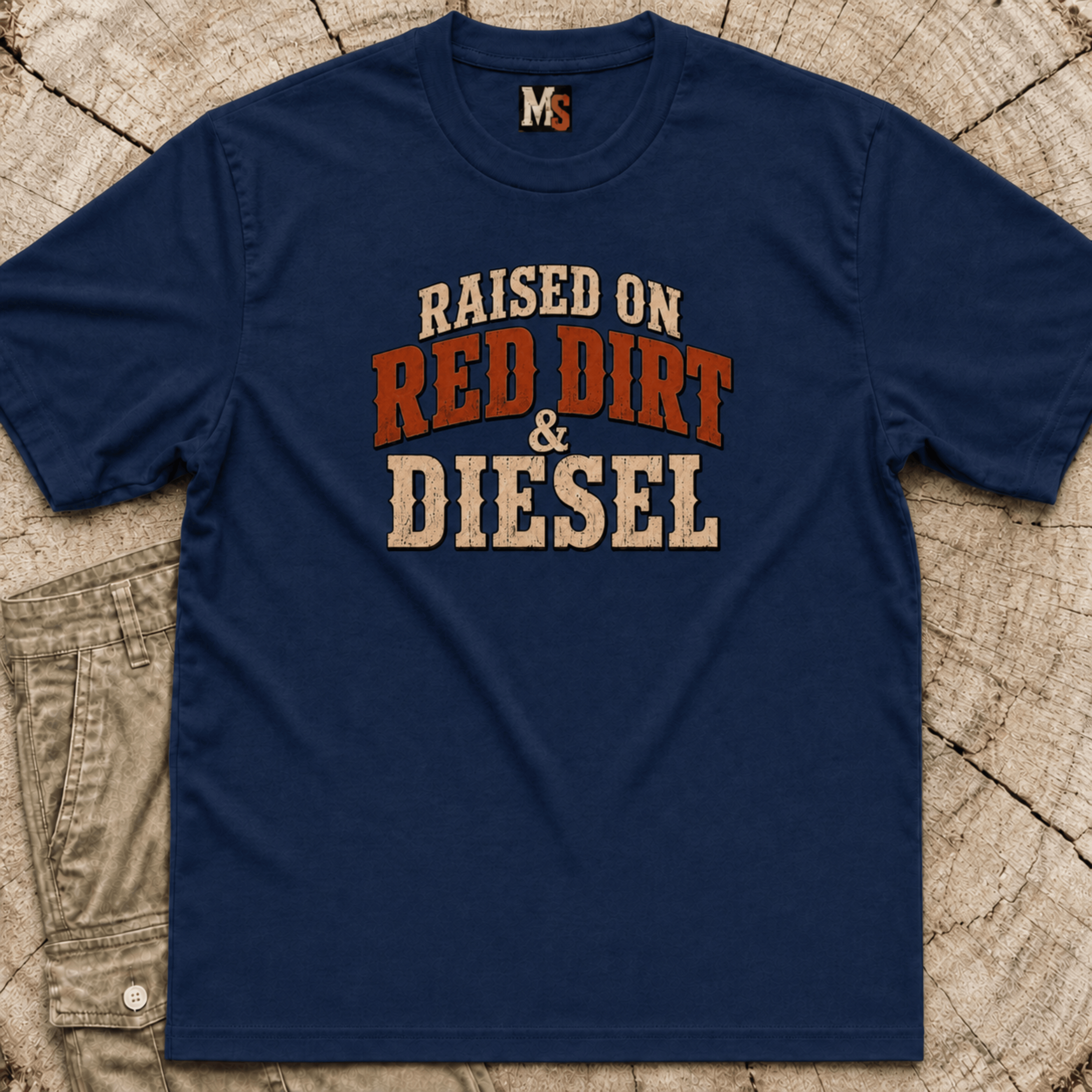 Raised on Red Dirt and Diesel T-shirt