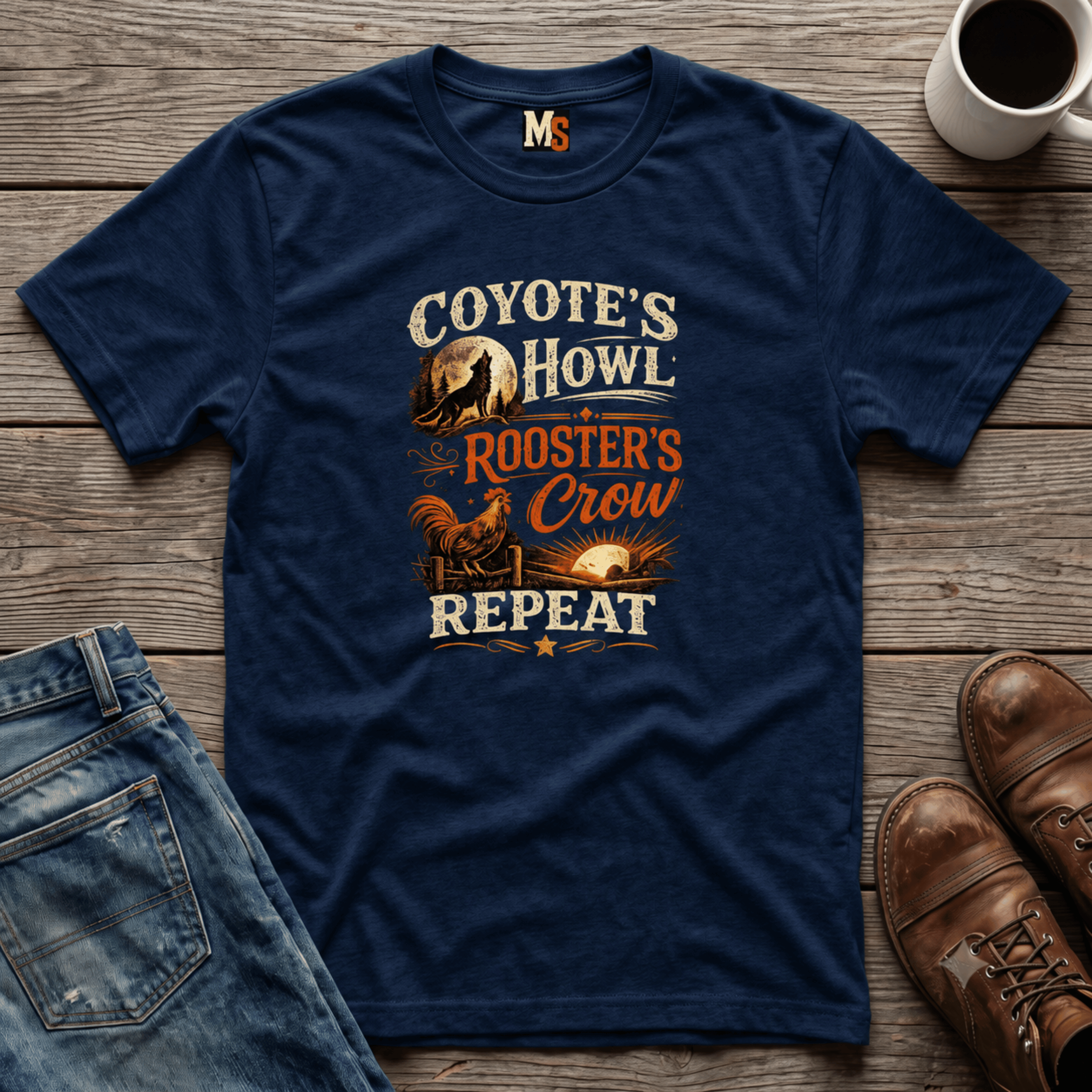 Coyote's Howl, Roosters Crow, Repeat T-shirt