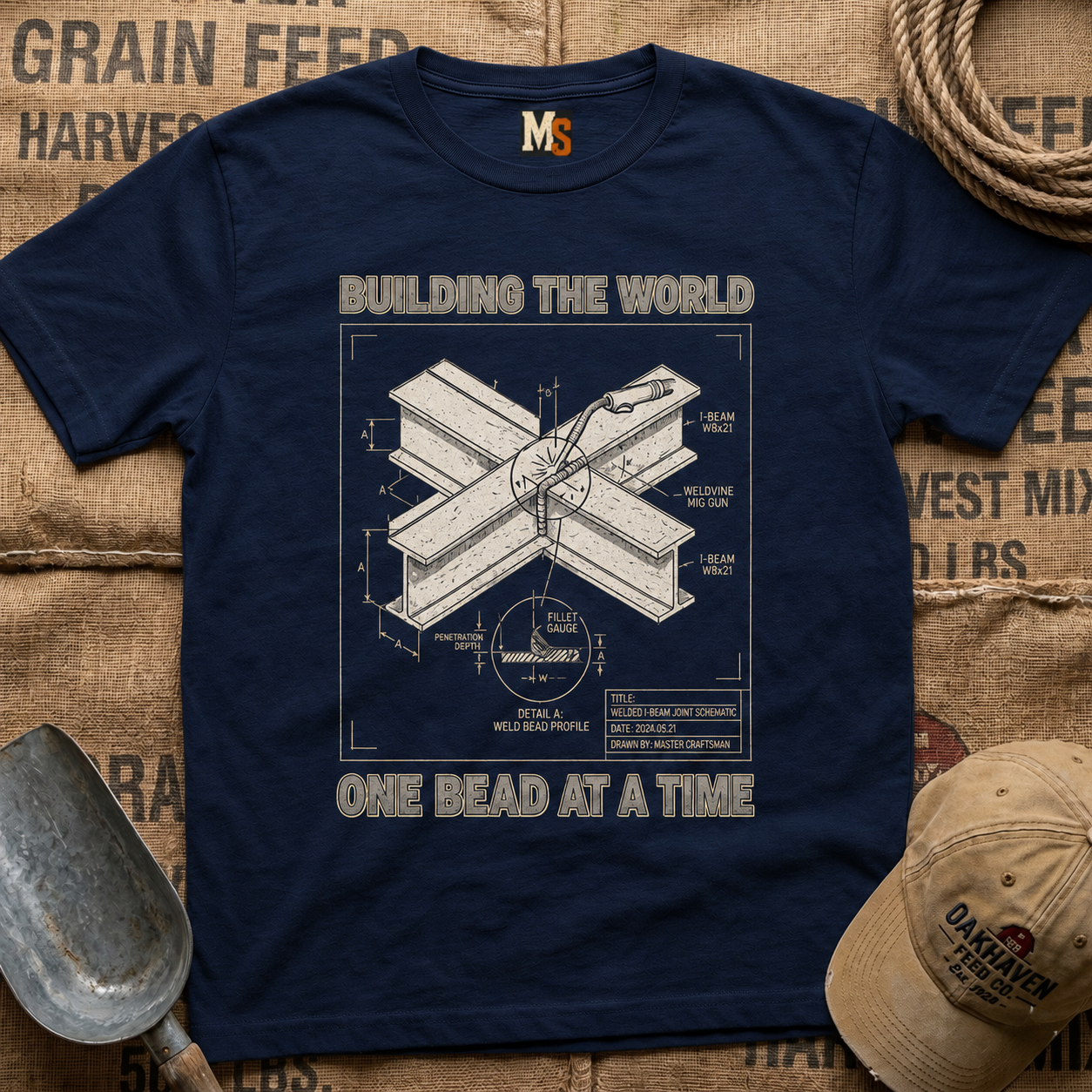 Building the World - one bead at a time -shirt