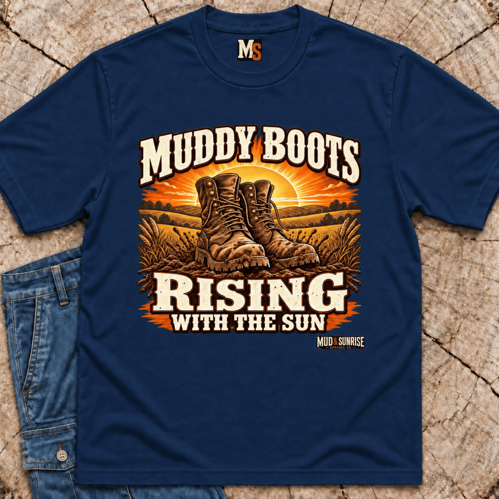 Muddy Boots. Rising with the Sun T-shirt