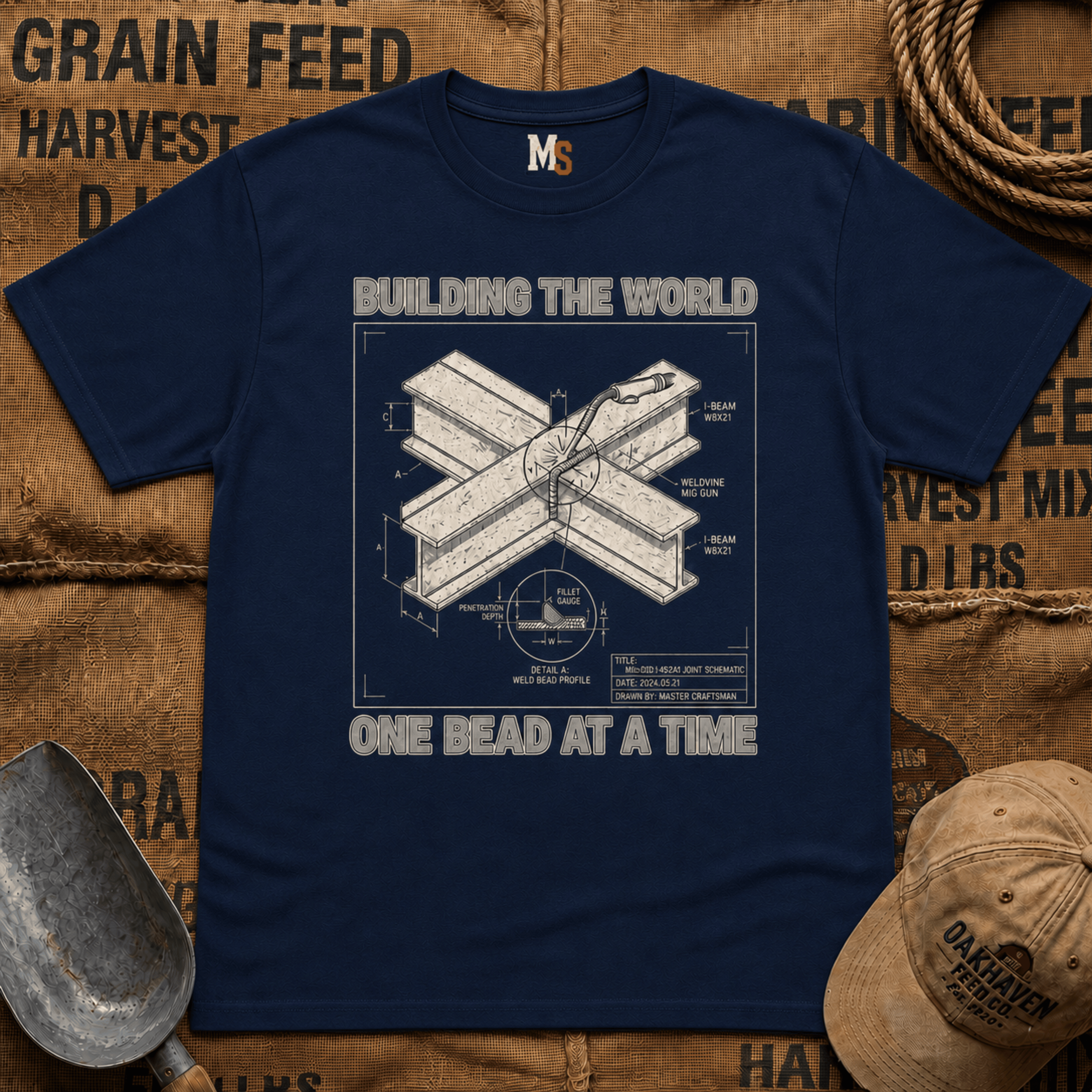 Building the World - one bead at a time -shirt