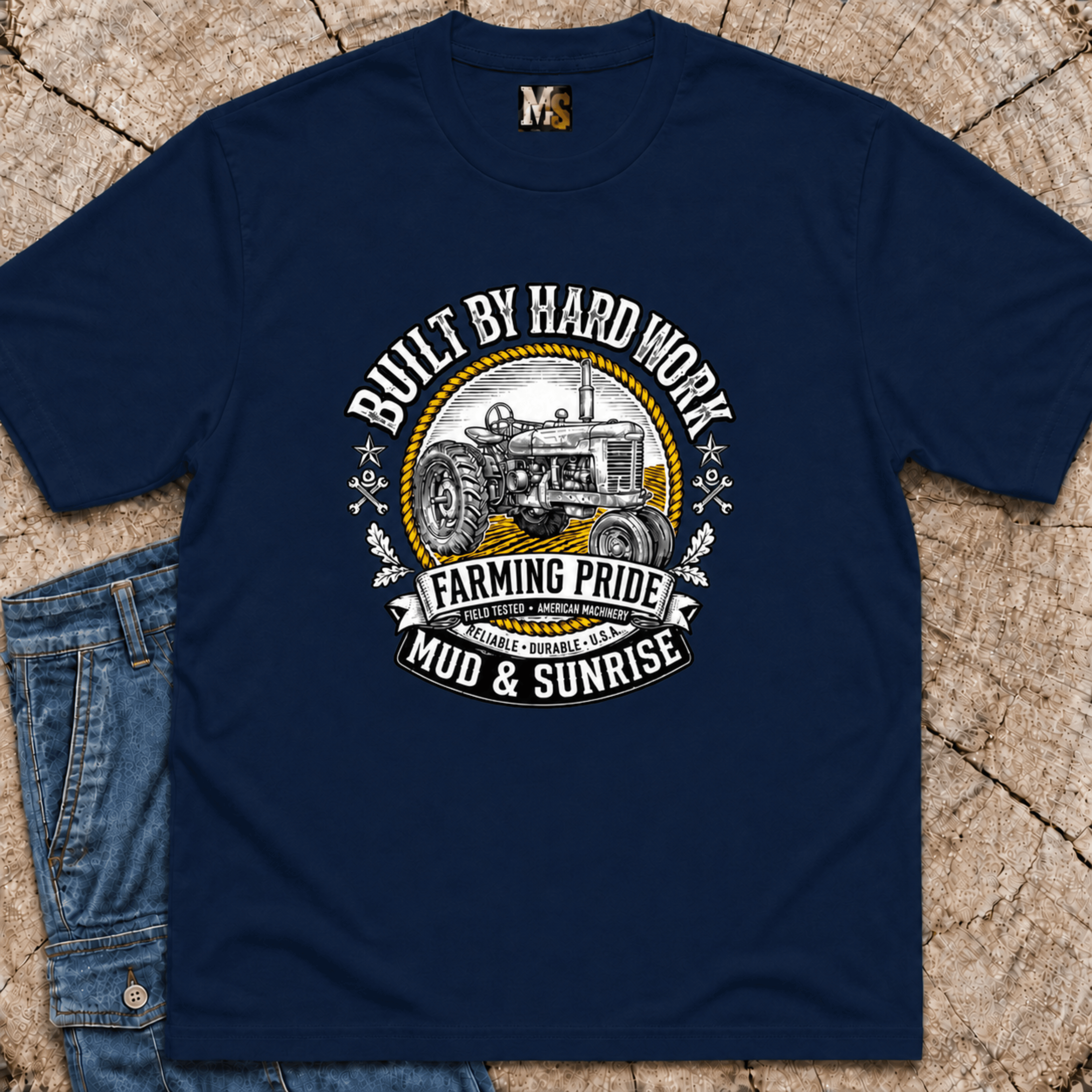 Built by hard Work - Farming Pride T-shirt