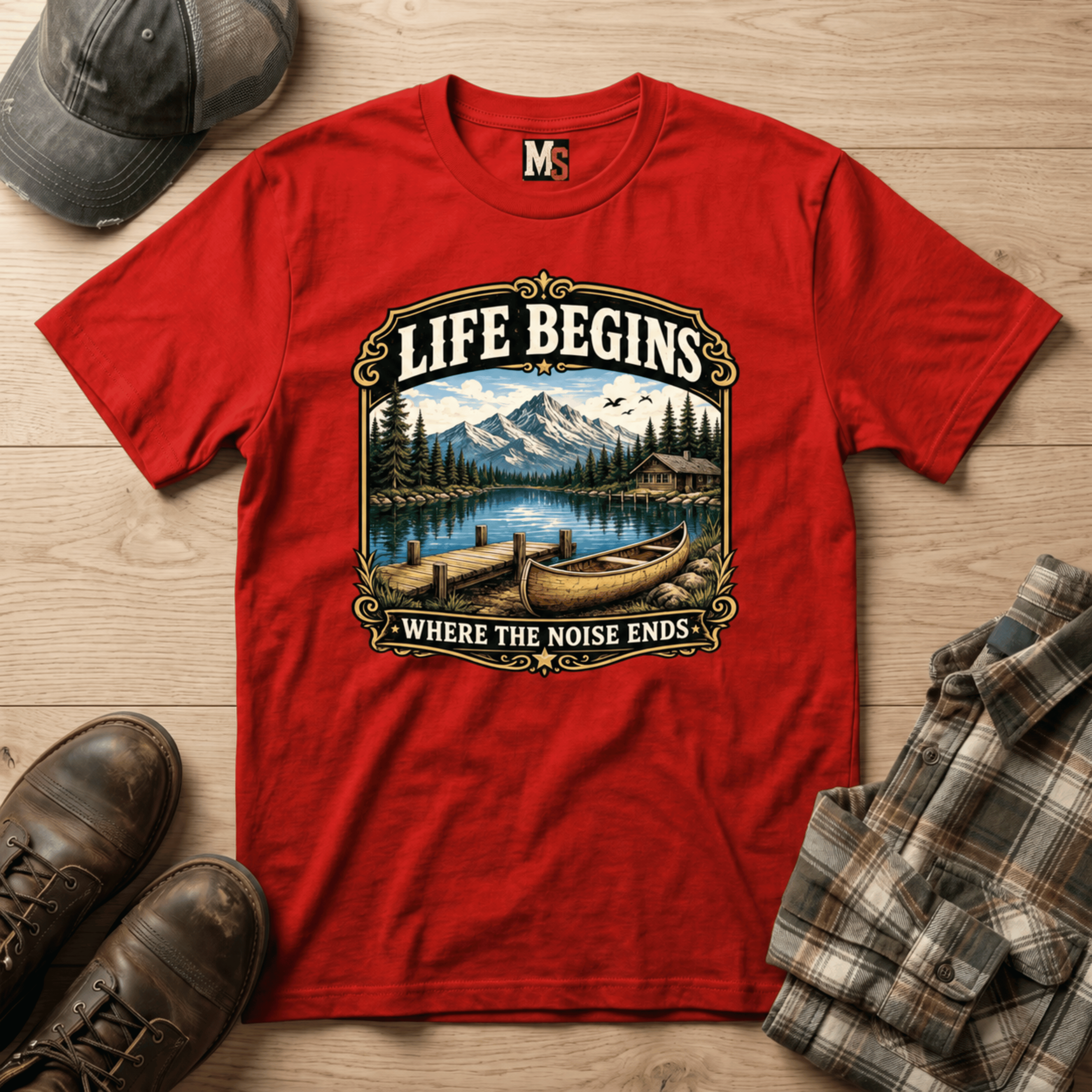Life begins where the noise ends T-shirt