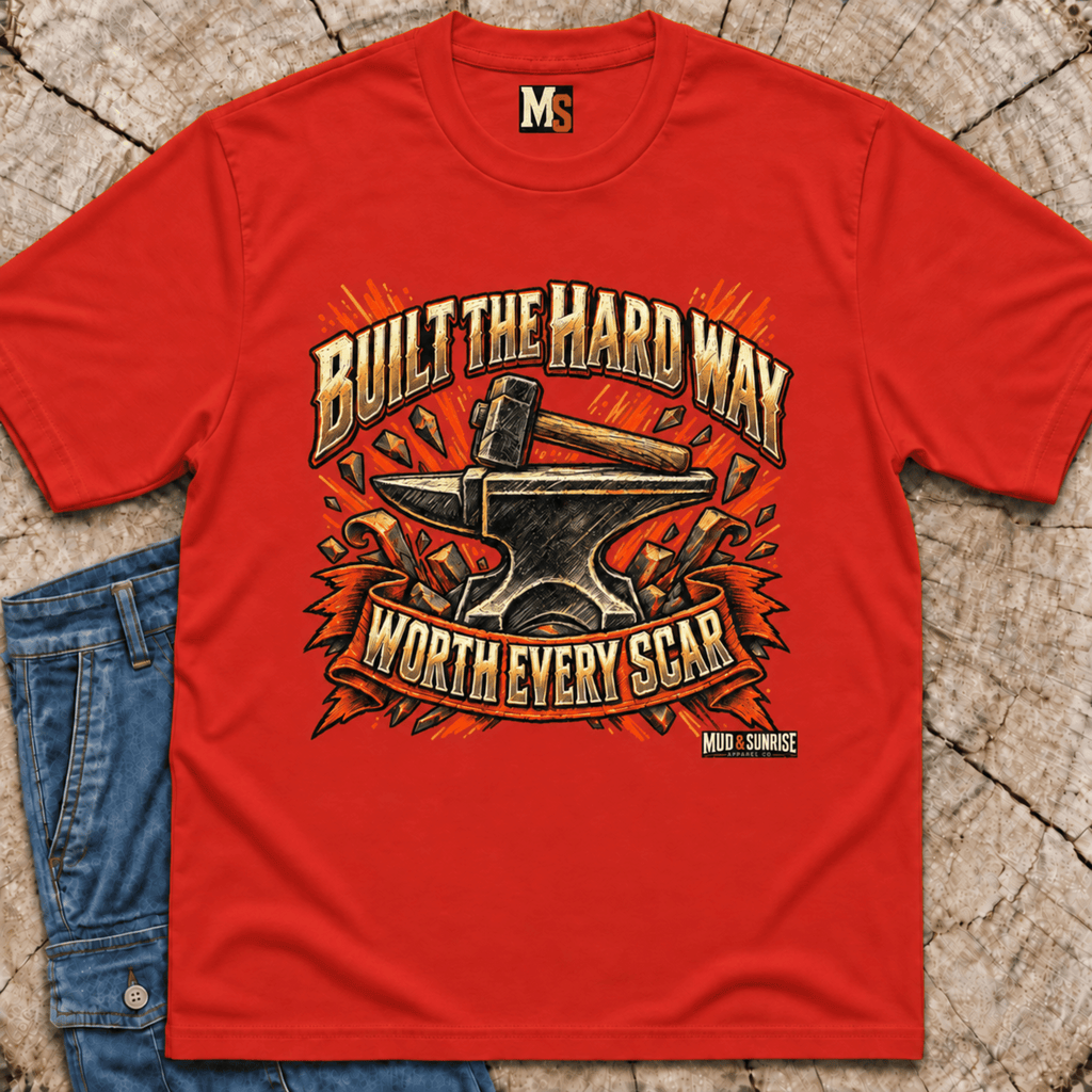 Built the Hard Way - Worth Every Scar T-shirt