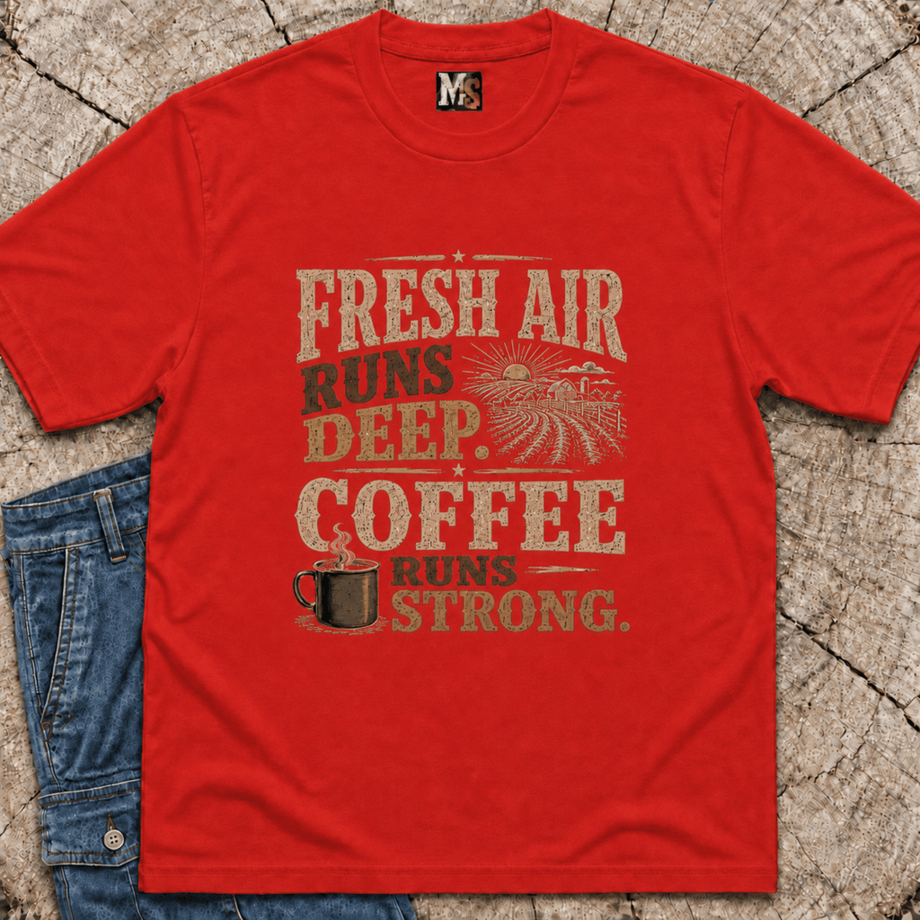 Fresh Air runs deep - Coffee runs strong T-shirt
