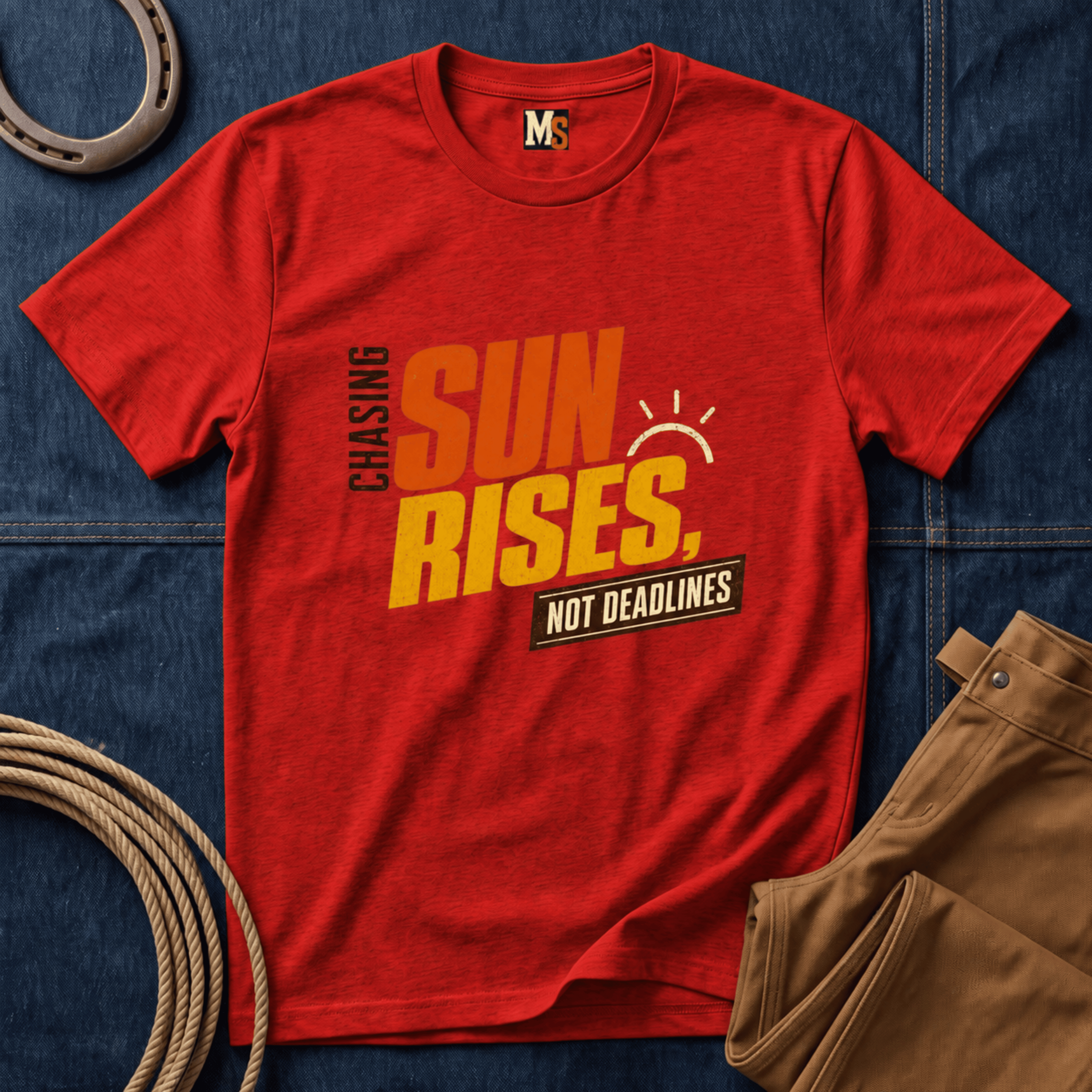 Chasing Sunrises - not Deadlines T-shirt