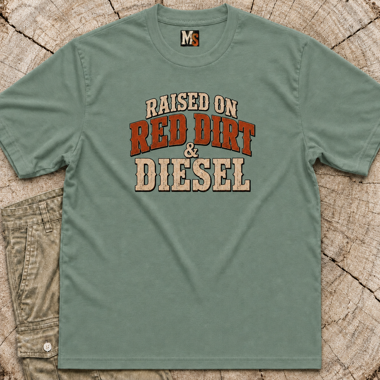 Raised on Red Dirt and Diesel T-shirt