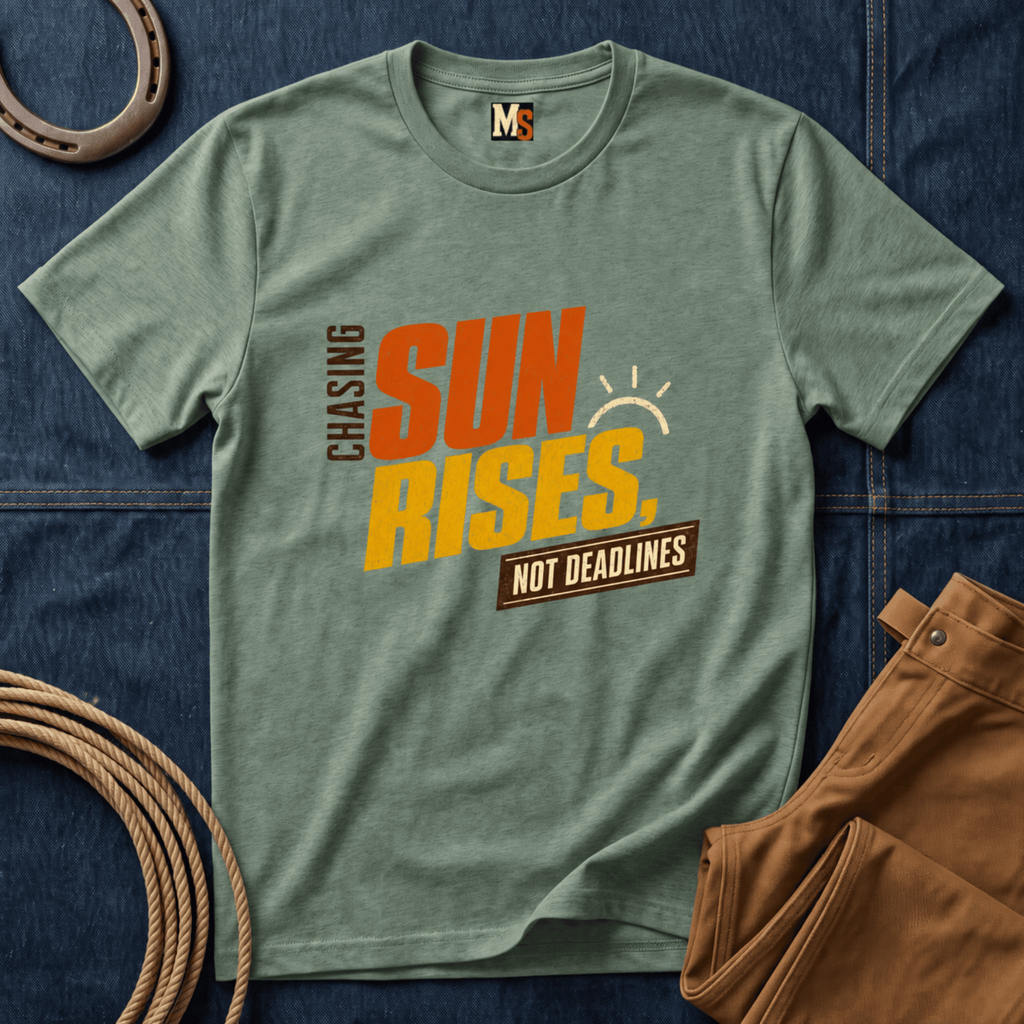Chasing Sunrises - not Deadlines T-shirt