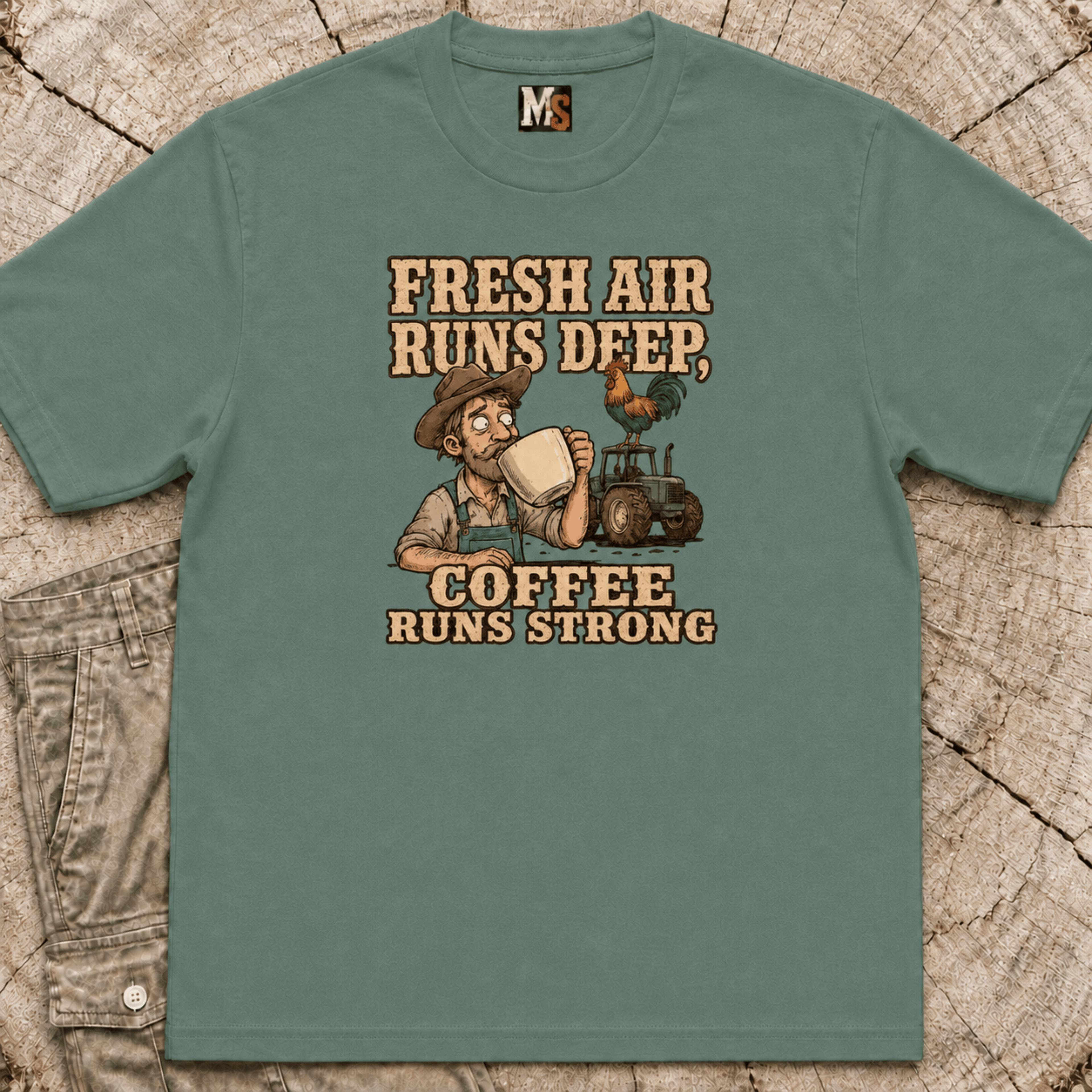Fresh Air runs deep - Coffee runs strong T-shirt