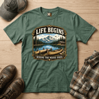 Life begins where the noise ends T-shirt