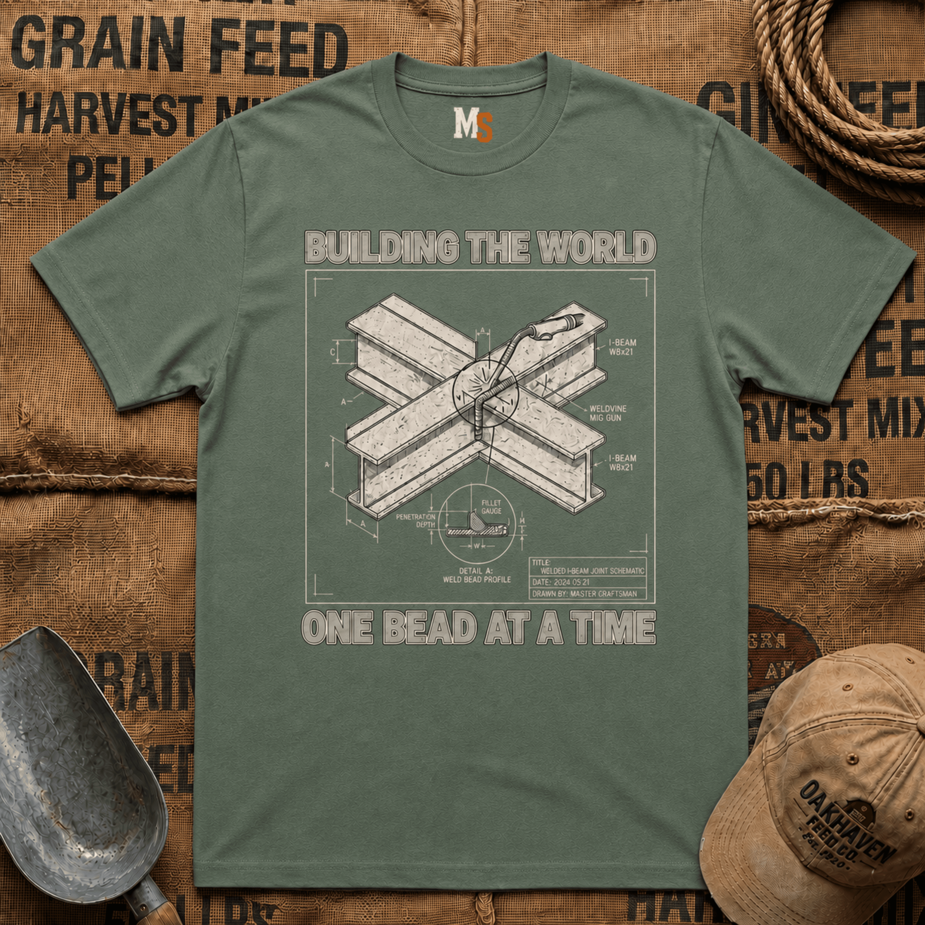 Building the World - one bead at a time -shirt