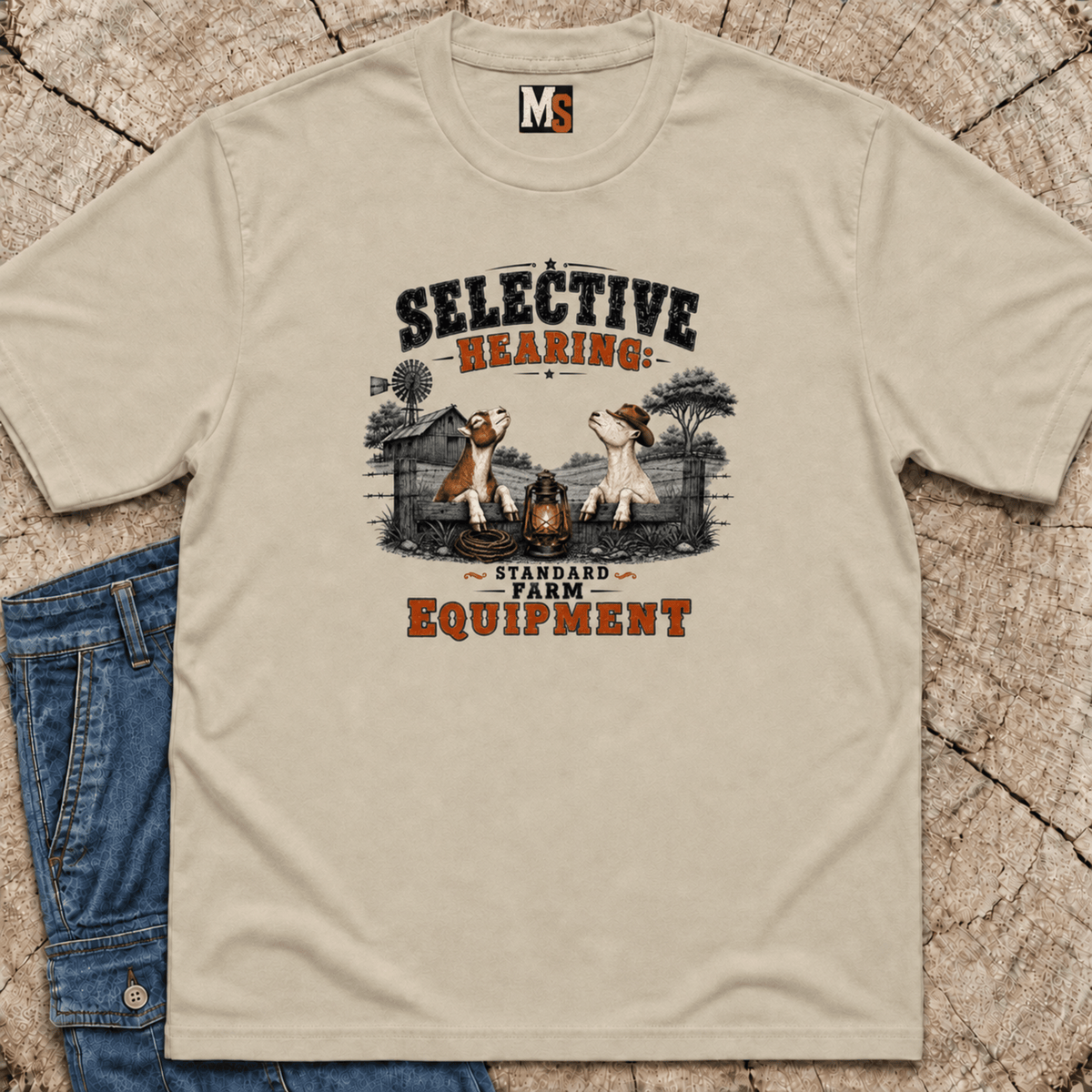 Selective hearing standard Farm Equipment T-shirt