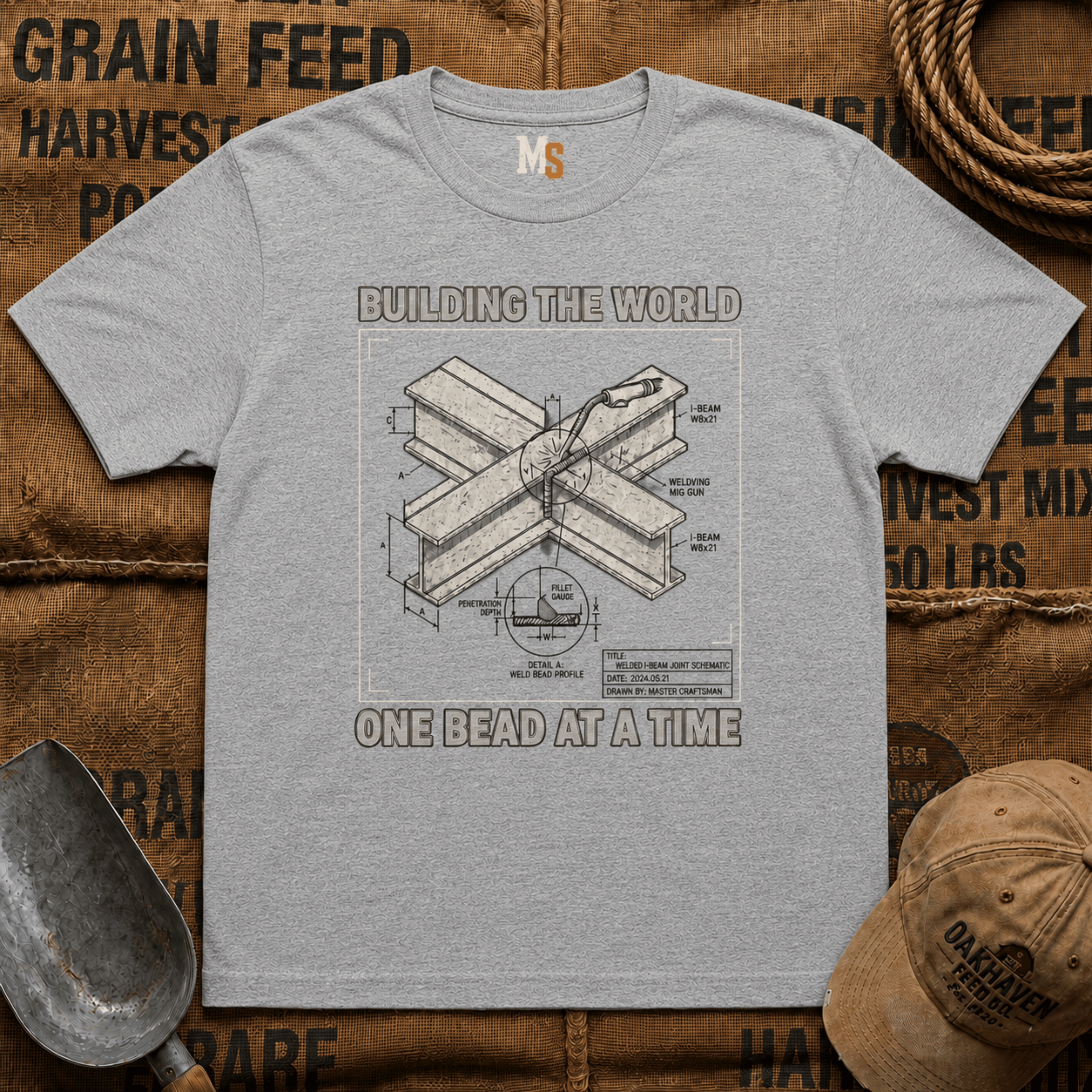 Building the World - one bead at a time -shirt