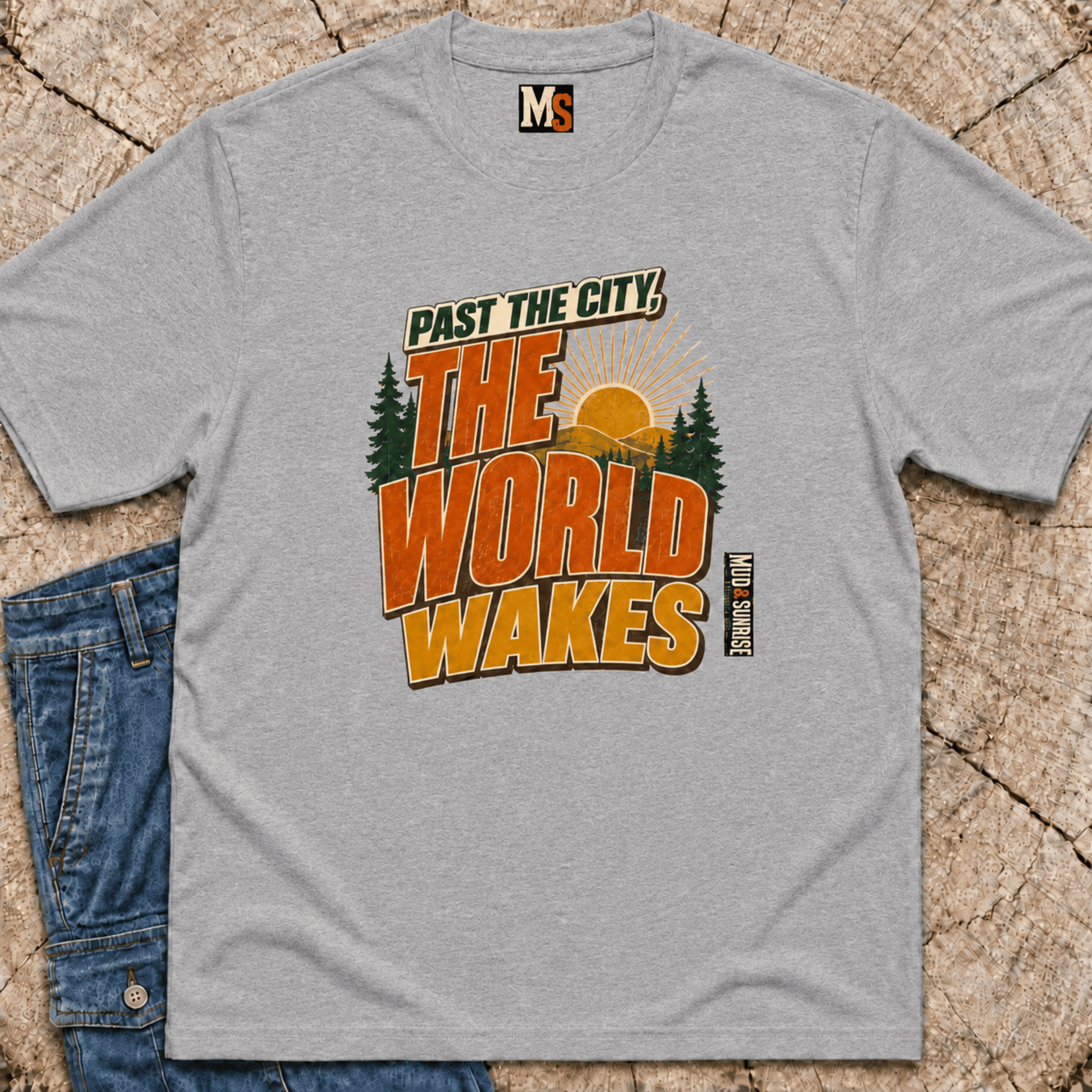 Past the city the world wakes T-shirt