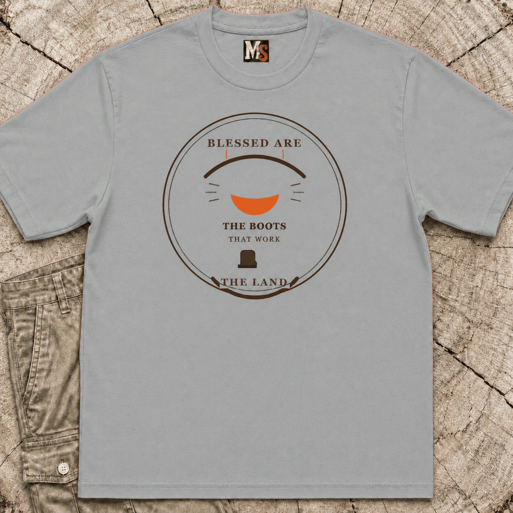 Blessed are the boots that work the ground T-shirt