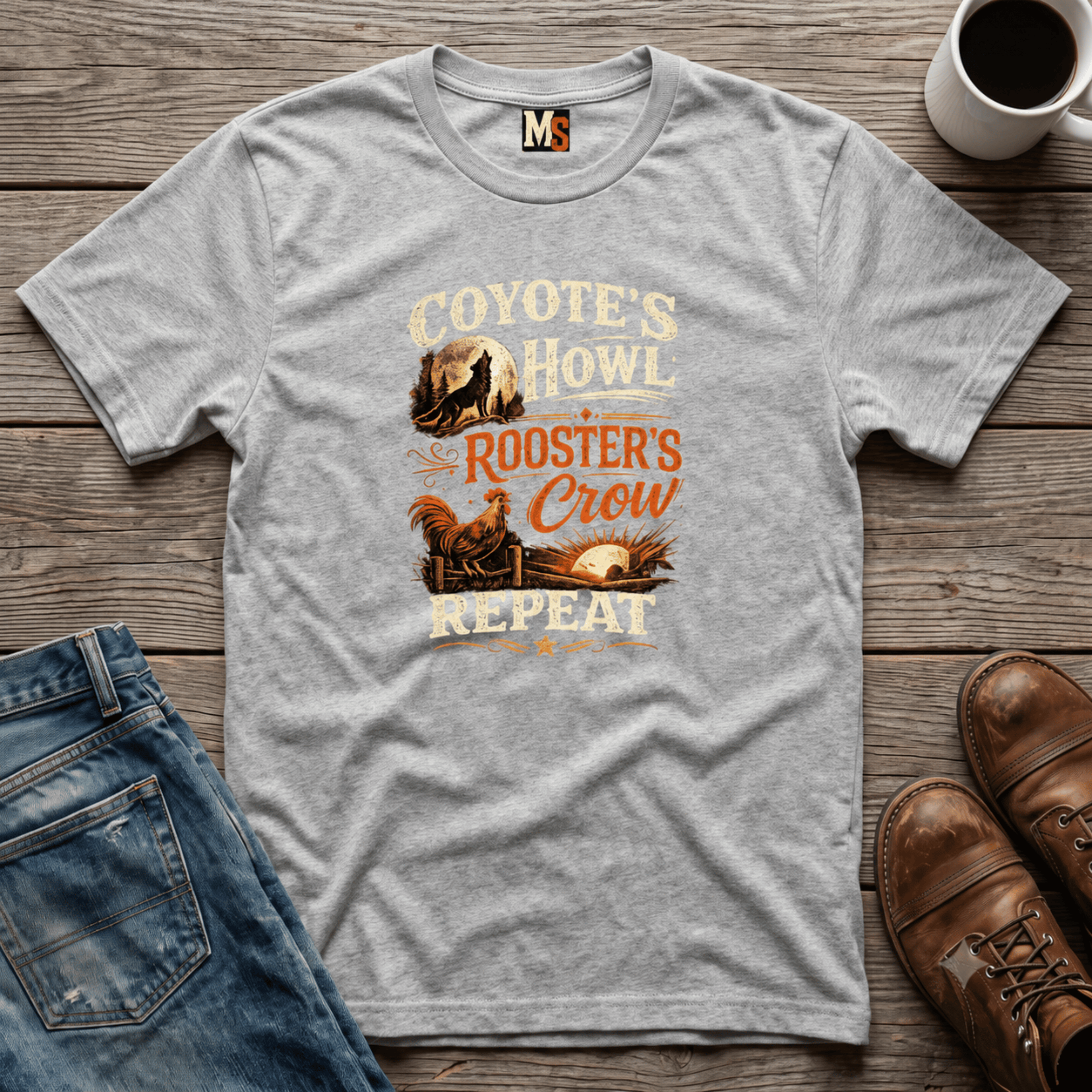 Coyote's Howl, Roosters Crow, Repeat T-shirt