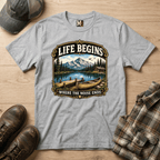 Life begins where the noise ends T-shirt