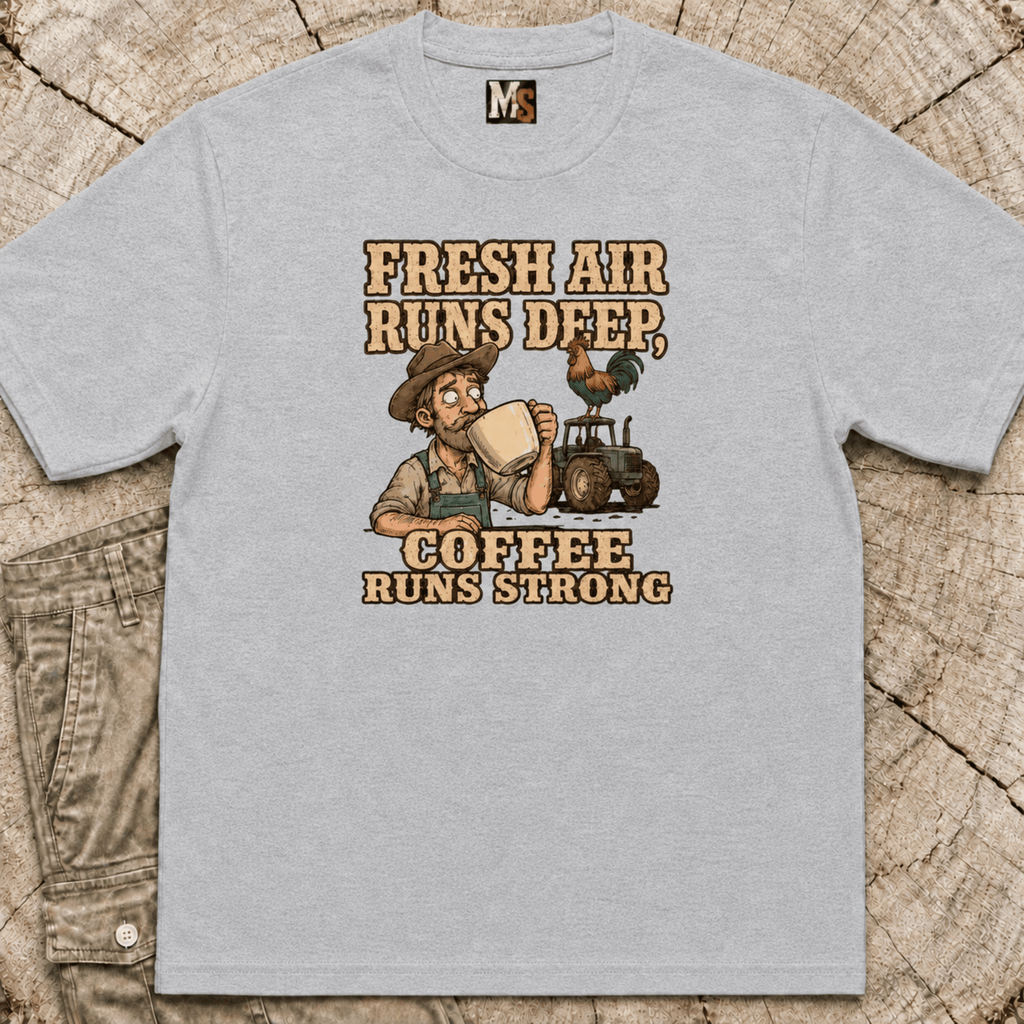 Fresh Air runs deep - Coffee runs strong T-shirt
