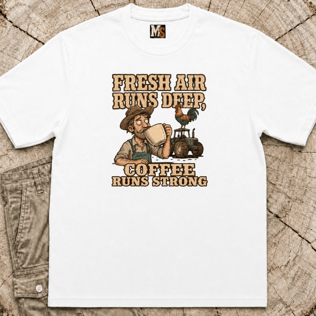 Fresh Air runs deep - Coffee runs strong T-shirt