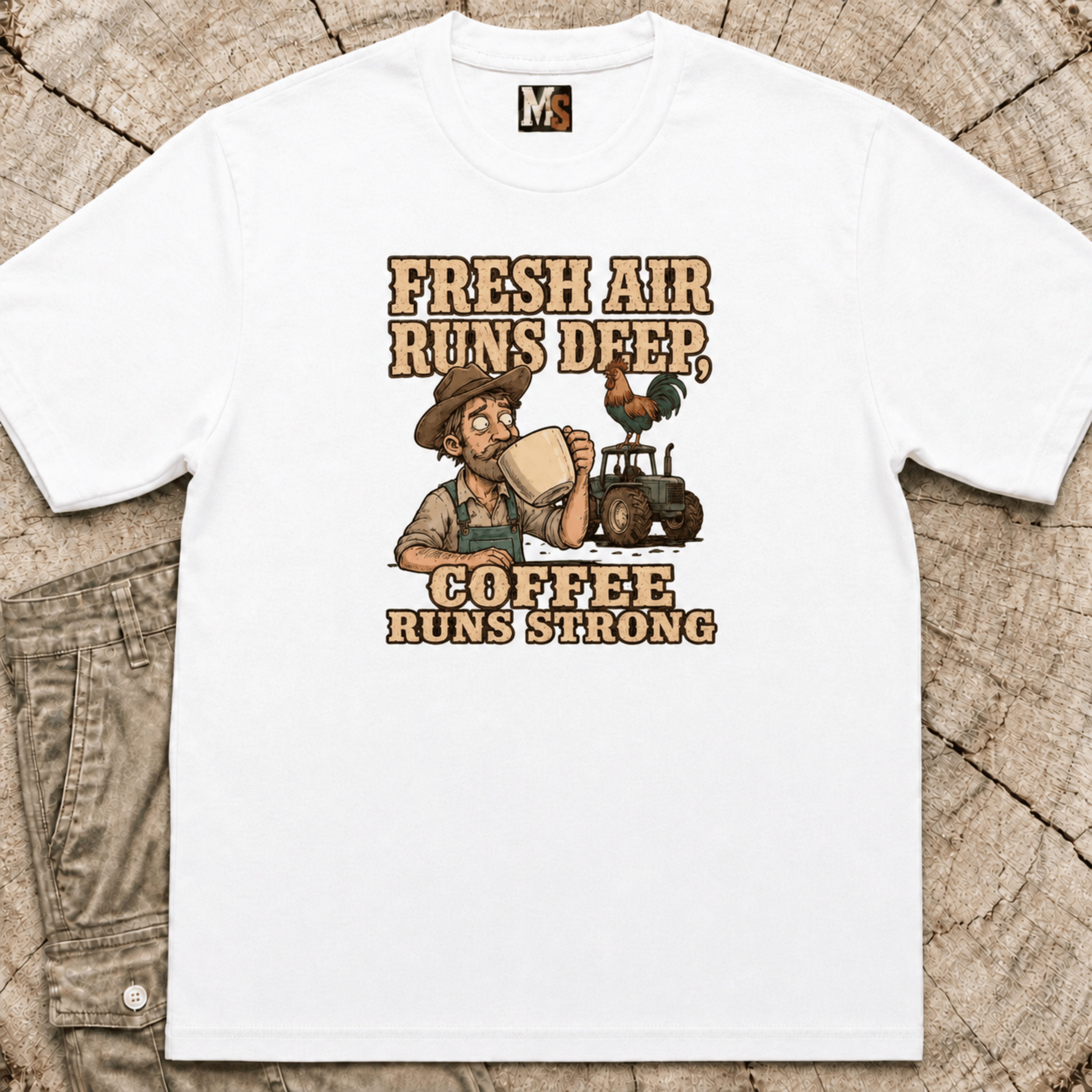 Fresh Air runs deep - Coffee runs strong T-shirt