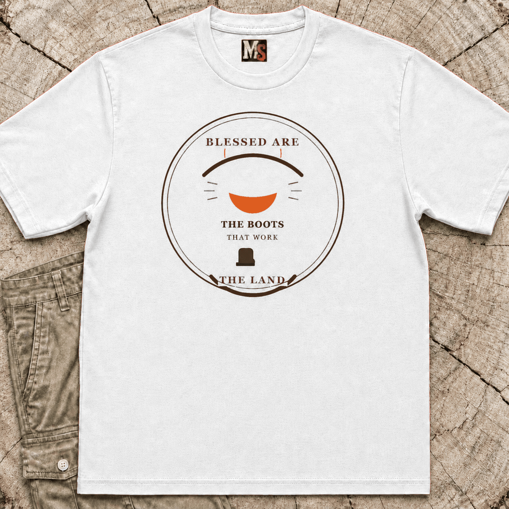 Blessed are the boots that work the ground T-shirt