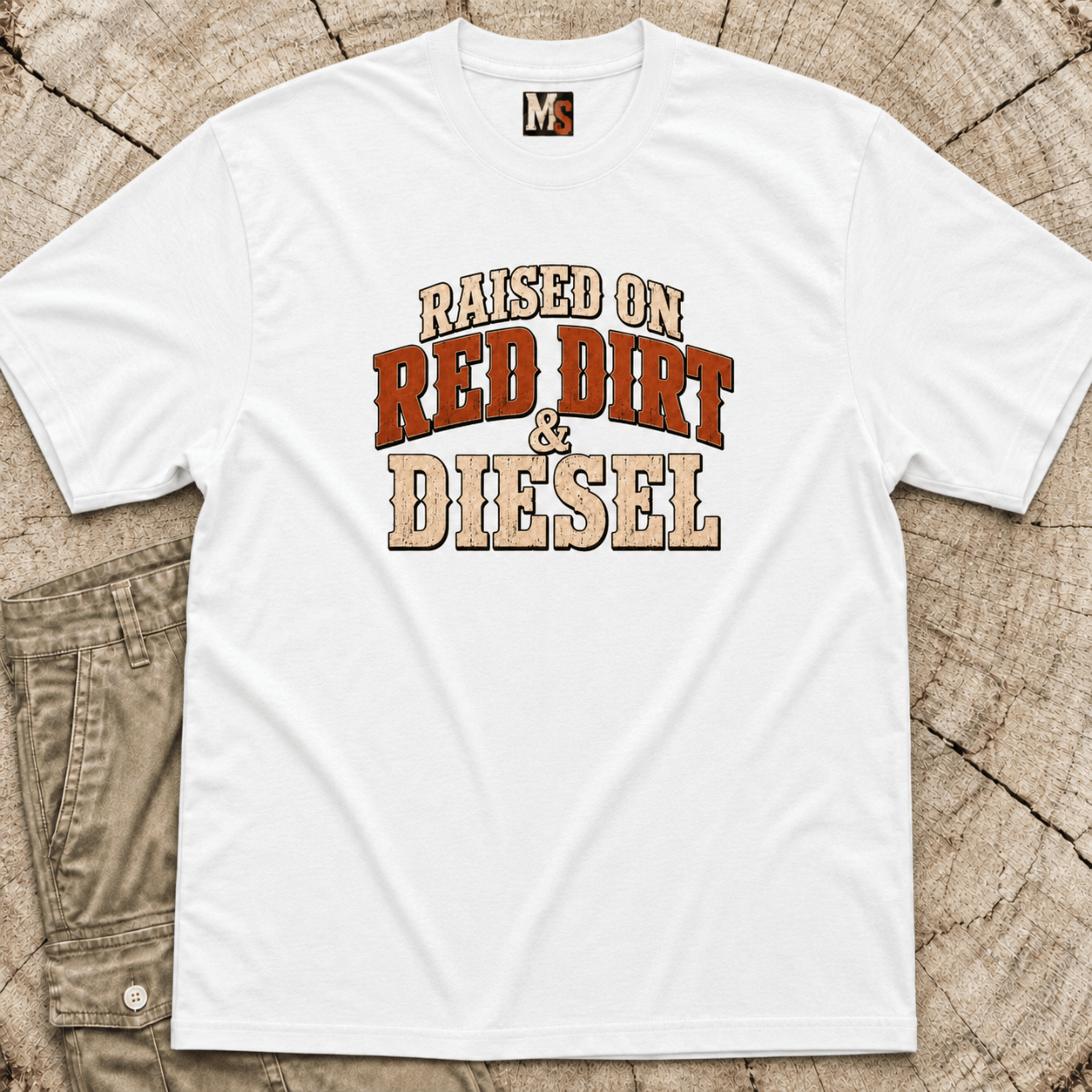 Raised on Red Dirt and Diesel T-shirt