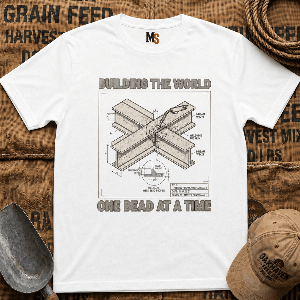 Building the World - one bead at a time -shirt