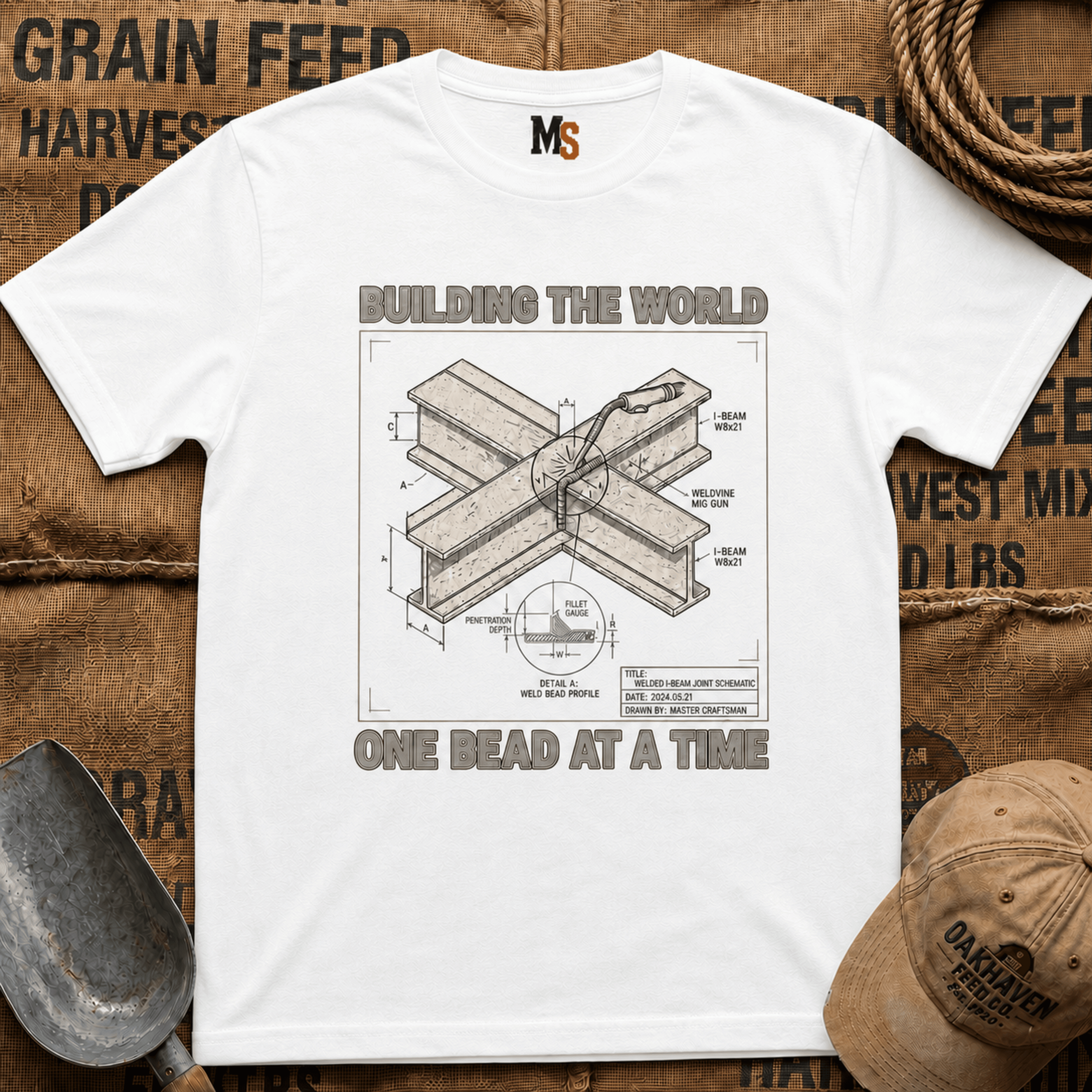 Building the World - one bead at a time -shirt
