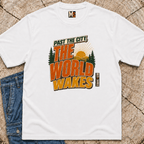 Past the city the world wakes T-shirt