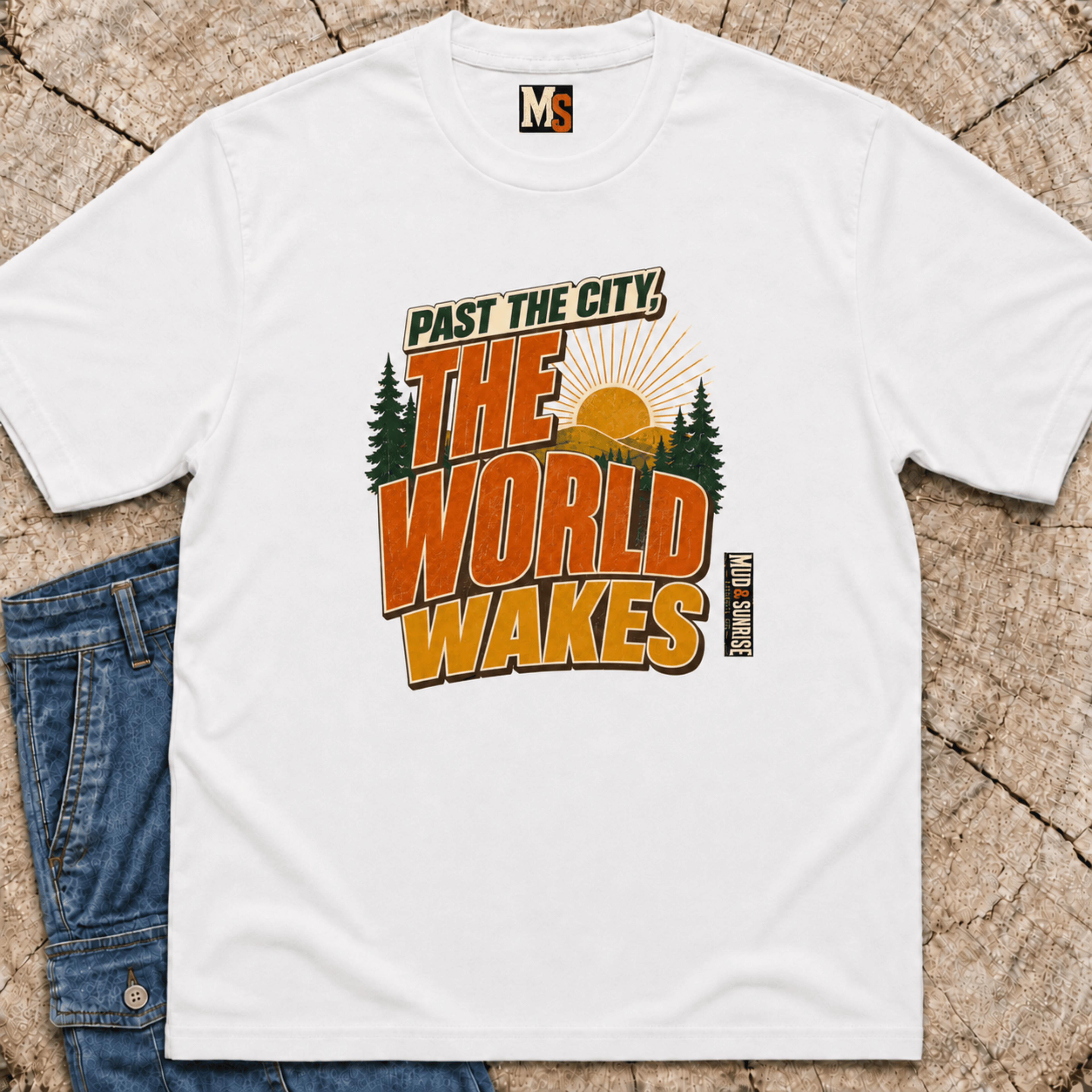 Past the city the world wakes T-shirt