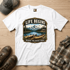 Life begins where the noise ends T-shirt