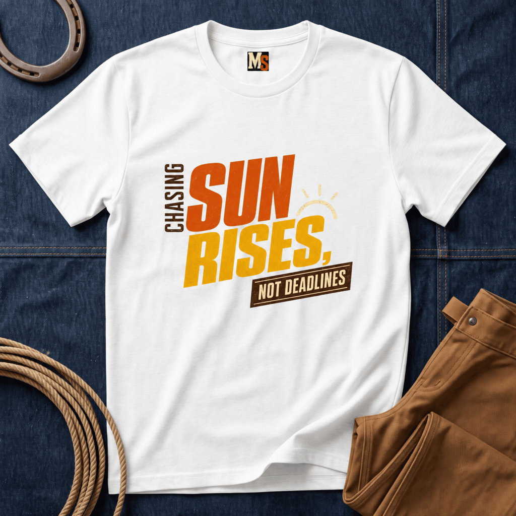 Chasing Sunrises - not Deadlines T-shirt